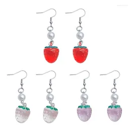 Dangle Earrings Strawberry Shaped Fruit Perfect Gift For Fashion Lover H9ED