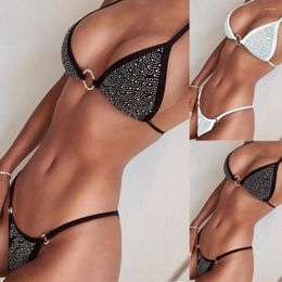 Women's Swimwear Women Push-Up Bandeau Swimsuit Bandage Set Bikini Beachwear Swiming Sexy High Waist Monokini