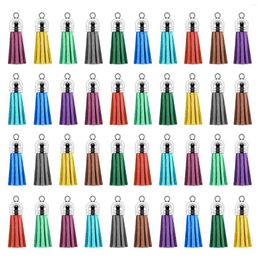 Dangle Earrings 250Pcs/Set Keychain Tassels Bulk Coloured Leather Tassel Pendants For DIY And Craft