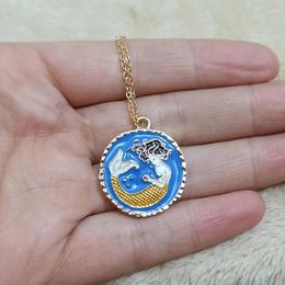 Pendant Necklaces Yungqi Fashion Animal Charm Pendants Enamel Mermaid Necklace For Women Girls Kids Choker Statement Jewellery Xmas Gifts