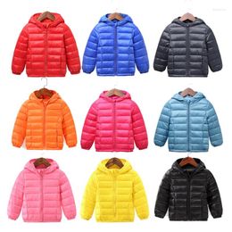 Down Coat Boys Girls Clothes Winter Thicken Autumn Hooded Kids Overcoat Zipper Jacket For 2-9 Years