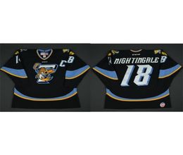 001 custom Jared Nightingale Toledo Walleye 2016 ECHL Captains Club Hockey Jersey or custom any name or number retro 2264608