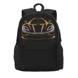 Backpack Ultimate Sports Car Line Art Neon Cool Backpacks Women Travel Soft School Bags Colorful Rucksack