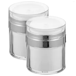 Storage Bottles 2 Pcs Press Cream Jar Lotion Bottle Spray Pump Air Empty Box Practical Sub Portable Airless Container