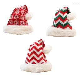 Ball Caps Christmas Knit Santa Hat Unisex Striped/Snowflake Pattern Adult & Teenagers For Festival Holiday Party