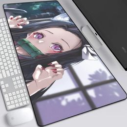 Pads Ghost Slayer Blade Oversized Anime Notebook Computer Keyboard Pad Quality Mouse Pad Anime Cartoon Game Mouse Pad Computer Keyboa