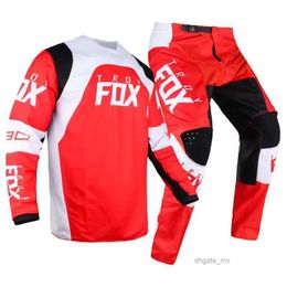 ÜCRETSİZ Nakliye 180 Trice Lux Dişli Set Motokros Yarışı Jersey Pantolon MTB Bisiklet Offroad Kitleri Motor Motosiklet Kırmızı Takım Mens