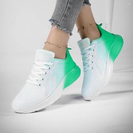 Casual Shoes TUINANLE Women White Breathable Contrast Color Sneakers Summer Light Mesh Soft Women's Sports Outdoor Walking