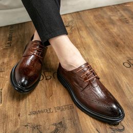 Casual Shoes Mens Formal Oxford Platform For Men Italian Dress Wedding Luxury Pointed Fashion Leather Big Size