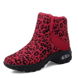 Boots Women Boots Winter High Heels Platform Boots Fashion Snow Boots Black Red Brown Long Boots Outdoor Warm Cotton Shoes Women Goth