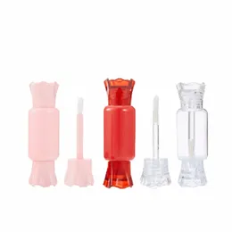 50pcs Lipgloss Empty Tube 8ml Candy Shape Cosmetic Packaging Red Pink Clear Cute Elegant Refillable Bottle Lip Gloss Ctainers J2kC#