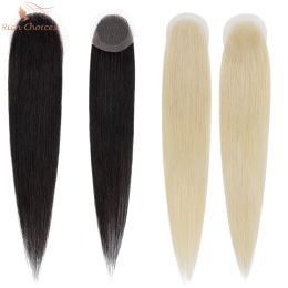 Toppers Rich Choices Lace Closure Hair Topper Straight Free Part Human Hair Pieces Baby Hair Extensions Natural Color 8'' 18''