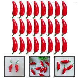 Decorative Flowers 100 Pcs Vegetables Artificial Pepper Foams Decoration Chili Ornament Decorations Adornments Red Toys