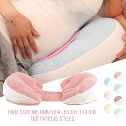 Side Sleeping Support Pillow For Pregnant Women Body Bamboo Fibre Cotton Solid Coloured Maternity Pillows Pregnancy Side Sleepers 240313