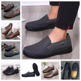 GAI comfortable Men Shoe Black Shoe Rounds Toe party Outdoors banquet Classic suit Men Business heel designers Shoe EUR 38-50 soft