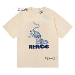 Rhude Shirt Designers Mens T Shirts for Summer Mens Tops Letter Polos Shirt Womens Tshirts Clothing Short Sleeved Large Plus Size 100% Rhude Short 618