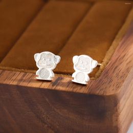 Stud Earrings Fashion Animal Silver Plated Monkey