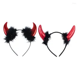 Hair Accessories Adult Children Halloween Devil Headband Cosplay Costume Fancy Party Glitter