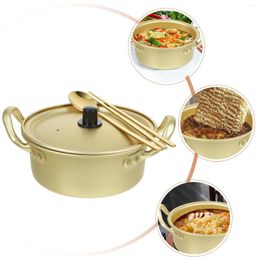 Double Boilers Heating Instant Noodle Pot Stockpot With Lid Stainless Steel Flatware Aluminum Small