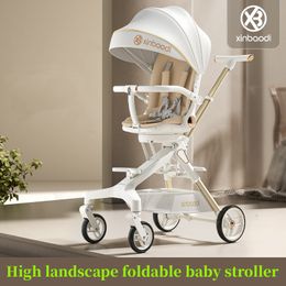 Stroller High View Foldable 6-12 Months Toddler Stroller Toys Baby Portable Two-Way One-Touch Foldable 95°-175° Lay-Flat Removable Sea Transportation Send AA 98