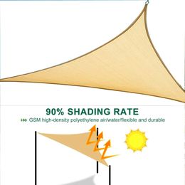 Waterproof Triangle Sun Shelter Outdoor Canopy Garden Patio Pool Shades Sail Awning Camping Awning 300D 240308