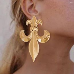 Dangle Earrings Special Design Gold Colour Stud Earring Big Geometric Copper Hoop Drop For African Women Accessories Gift