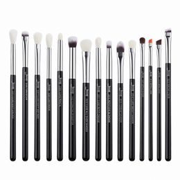 jup Eye Makeup Brushes Set Profial Eyeshadow Brush with Eye Blending Ccealer Brow Liner,Spge Puff, Bag,15pcs T177 r7xG#