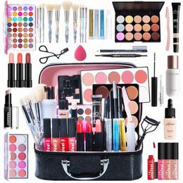 popfeel Eyeshadow Lip Gloss Foundati Lip Gloss Lipstick Cosmetic Case Complete Makeup Set KIT014 Cosmetics Tools Wholesale Hot c6M1#