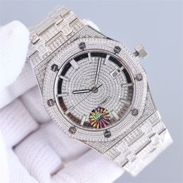 Montre DE luxe mens watches 41X11mm automatic mechanical movement steel Relojes babysbreath diamond watch Wristwatches 01