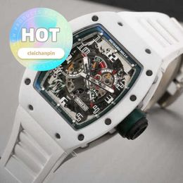 Designer Wrist Watch RM Wristwatch Rm030 White Ceramic Le Mans Limited Edition Fashion Leisure Business Sport