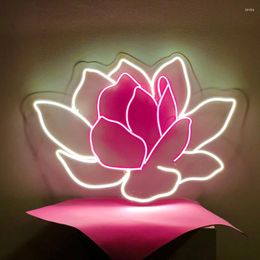 Party Supplies Neon Sign Bedroom "Flower" Lights For Home Led Custom