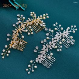 Hair Clips A429 Wedding Accessories Crystal Combs For Women Tiara Rhinestone Bride Headpiece Party Bridesmaid Headwear Gift