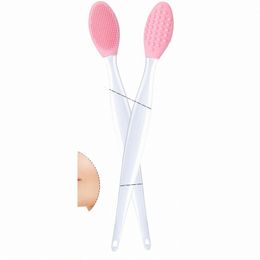 1pcs Soft Blackhead Remover Oil Lip Peeling Off Safe Double-sided Face W Face Brush Wing Brush Blackhead Remover h1zu#