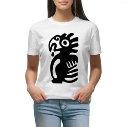 Women's Polos Mayan Aztec Symbols T-shirt Blouse Kawaii Clothes Summer Top Fashion Woman 2024