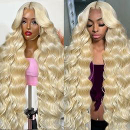 250% 613 HD Lace Frontal Wig 13x6 Honey Blonde Body Wave Lace Front Wig Brazilian 30 Inch 13x4 Transparent Colour Human Hair Wig 240314