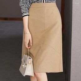 Skirts Half-length Skirt 2024 Summer European And American Style High Waist Thin A-line Wrapped Hip Women's Mid-length Pr