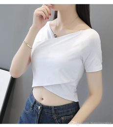 High Street Women White Black Crop Tops Striped Blouse Lace Deep V Neck Long Lantern Sleeve Shirts Eleghant Lady Waist off shoulder Tops