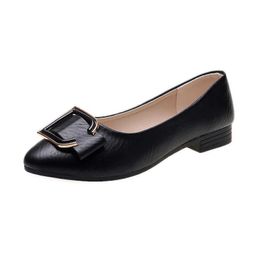 HBP Non-Brand Autumn Winter New Product Pointed-toe Casual Loafers Cheap Price Pumps Flat Shoes for Ladies