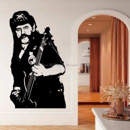 Stickers Rock star wall sticker electric guitar heavy metal rap music lover home living room music room decoration vinyl art decal 19