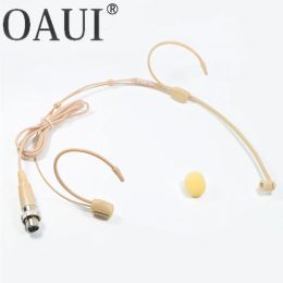 Microphones Ear Hanging Headset Headworn Microphone for Mipro Wireless BodyPack Transmitter Skin Connector Mini XLR 4PIN Lock