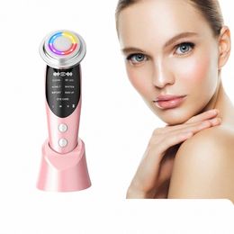 7 in 1 Face Lift Device RF Microcurrent Skin Rejuvenati LED Facial Massager Light Therapy Anti Aging Wrinkle Beauty Apparatus c38n#