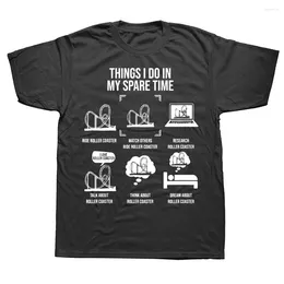 Men's T Shirts Things I Do In My Spare Time Rollercoaster Park Graphic Cotton Streetwear Short Sleeve Birthday Gifts Summer T-shirt