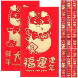 Gift Wrap 30/36Pcs Spring Festival Red Envelopes Packet Chinese Lucky Money Holder Dragon Year Envelops Cash