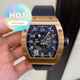 Hot RM Movement Wrist Watch Mens Watch Rm010 Series Rm010 18k Rose Gold 48*39.3mm Complete Set