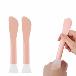 new Face Mask Brush Silice Applicator Brush Double Head Soft Facial Cosmetic Spo Spatula Stirring Stick Cosmetic Spo Tools K34Q#