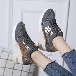 Casual Shoes Spring Women Height Increasing Sneakers 6.5CM Platform Wedges Female Girl Walking Ladies Sport Running Zapatillas De Mujer