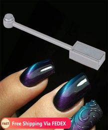 Double Headed Nail Art Magnet Stick Cat Eyes Magnet for Nail Gel Polish 3d Line Strip Effect Strong Magnetic Pen Tools9082829