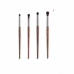 4pcs/set Eye Makeup brush detail Eyeshadow Lip liner Natural wood PrecisioSmudge Ccealer Make up brushes Crease cosmetic tools g2pW#