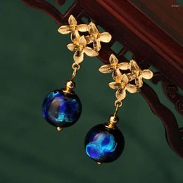 Dangle Earrings MYWINY Court Style Ethnic Vintage Fashion Glass Glazed Mediaeval Jewellery For Women