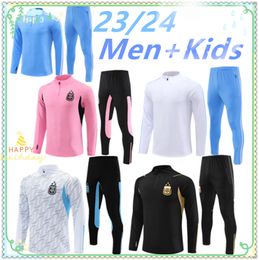 23 24 Argentina TRACKSUIT soccer MESSIS training SUIT football shirt MARADONA DI MARIA23/24 Men Kids kit TRACKSUIT sets uniforms